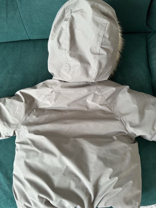 Zimowa dziecięca kurtka Zara na puchu + obuwie Zara + rękawiczki Zara