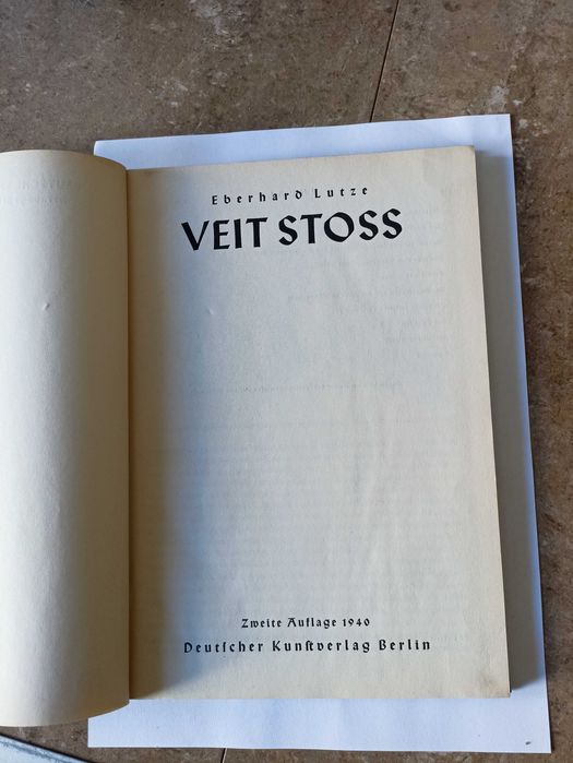 Veit Stoss (Wit Stwosz) Eberhard Lutze – książka z 1940 r.
