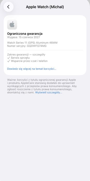  Apple Watch Series 11 46mm Jet Black I Bateria 100% I Gwarancja