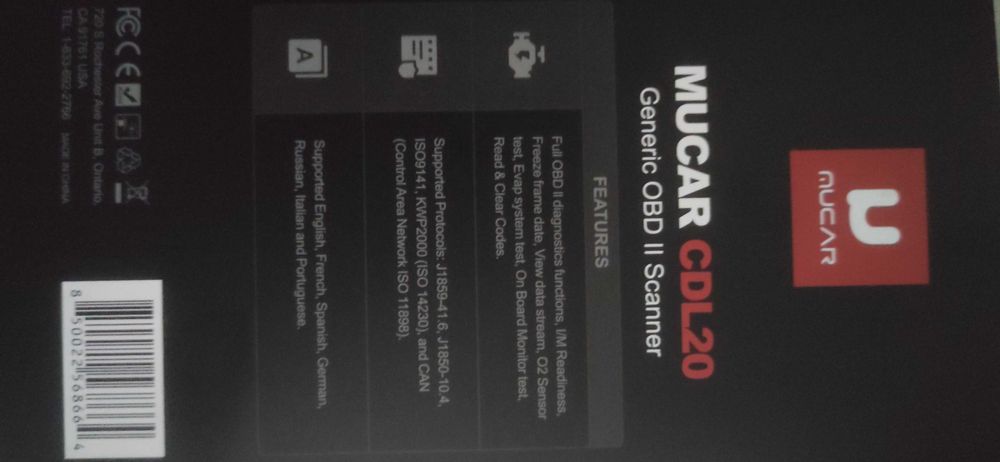 Ficha Obd diagnóstico Mucar CDL20