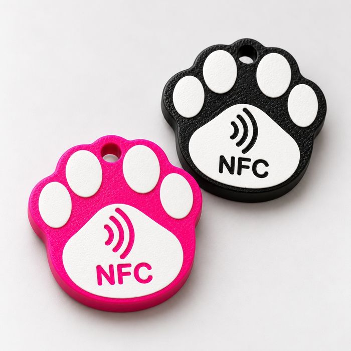 Placa de Identificação NFC para Cães e Gatos – Coleira Pet