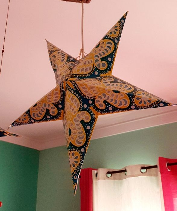 2 Candeeiros estrela de papel