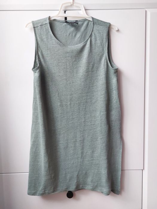 Długi lniany top rozmiar S