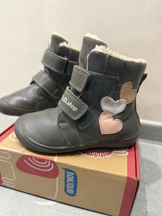 Зимові чоботи для дівчинки d.d. step barefoot