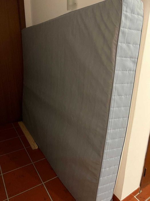 Cama de Casal Completa – Box + Colchão + Cabeceira (Ler Descrição)