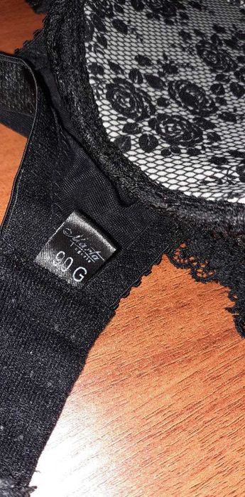 Бюстгальтер сіро чорного кольору 90G