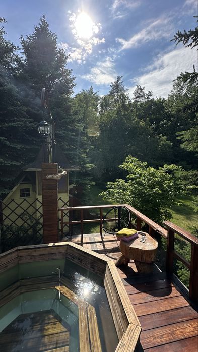 Оренда будинку в лісі із бассейном, чаном і сауною. Без чусідів