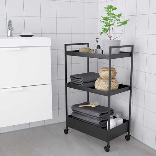 IKEA 
IDÅSEN イドーセン ІКЕА візок Nissafors чорний етажерка металева тележка икеа: 1 750