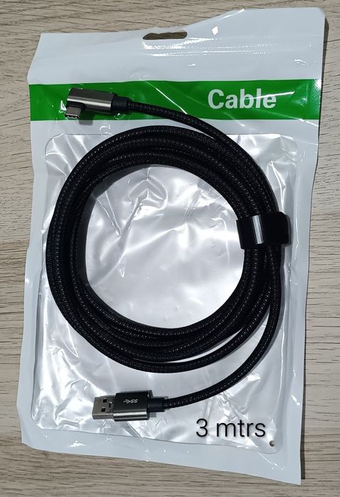 Cabo de ligação USB C 90° 3mtrs