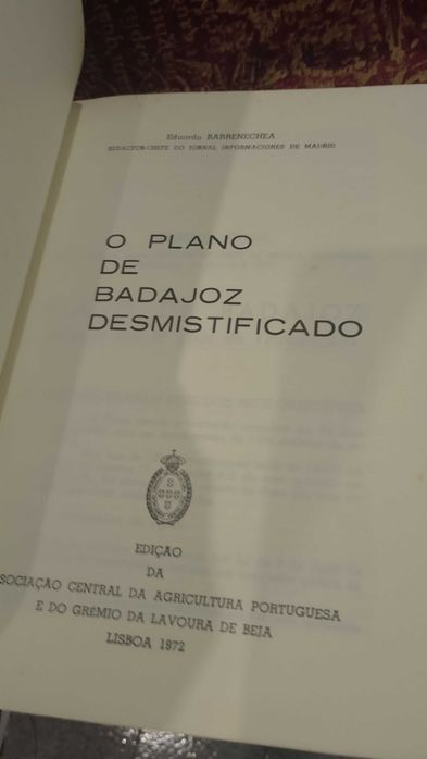 O Plano de Badajoz Desmistificado 1972 Eduardo Barrenechea
