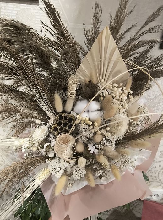 Букети із сухоцвітів, весільні букети, бутоньєрки на замовлення