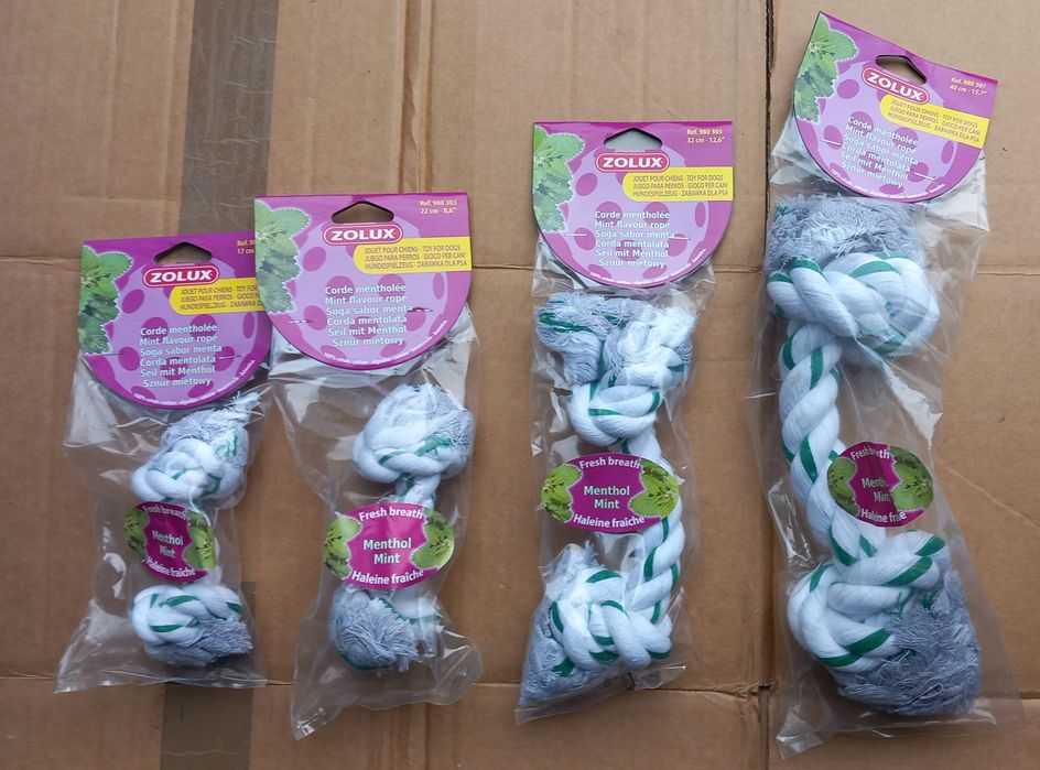 Sznurek gryzak dla psa miętowy Zolux 22 cm