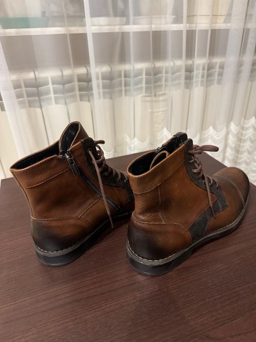 Brązowe Skórzane Trzewiki Ryłko r. 43 NOWE