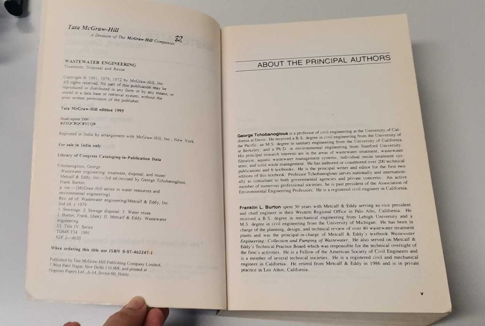 Wastewater Engineering – Metcalf & Eddy,  livro técnico engenharia