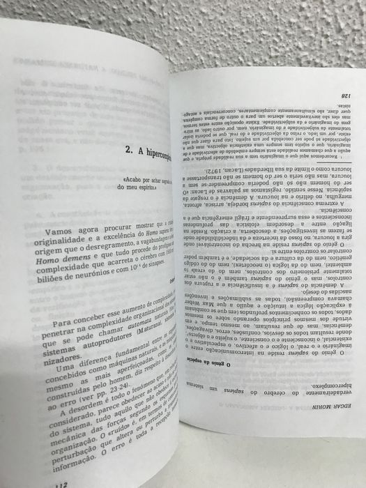 O Paradigma Perdido, A Natureza Humana. Com Gralha Original da Gráfica