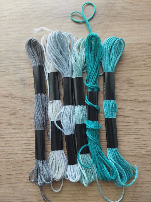 mulina 6 szt. niebieskie