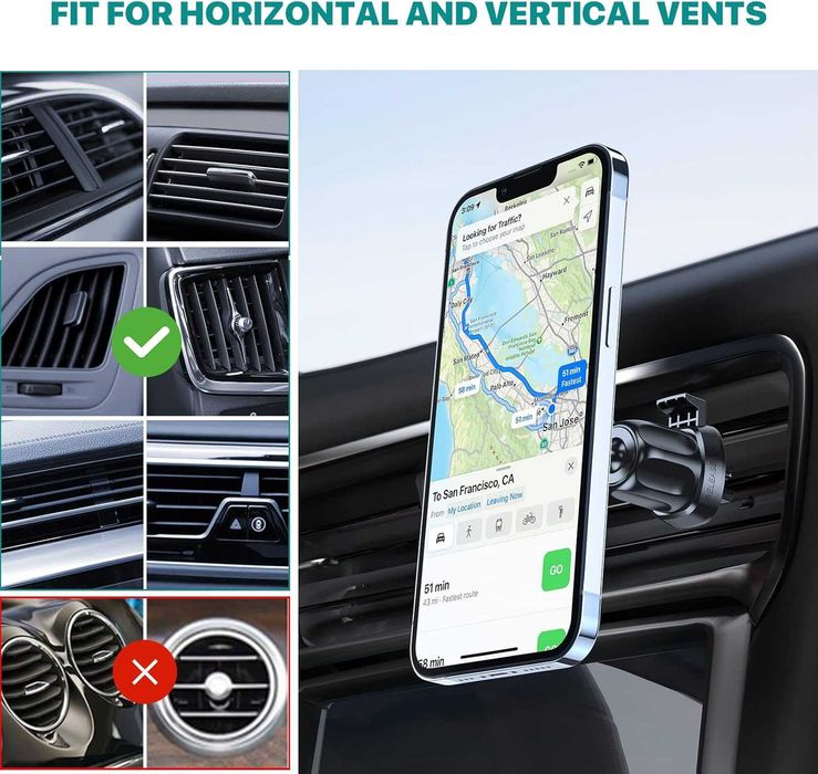 Miracase 23K29 uchwyt magnetyczny samochodowy  do nawiewu 360