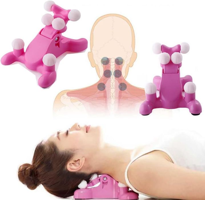Masażer relaksujący do ciała manualny wielofunkcyjny różowy