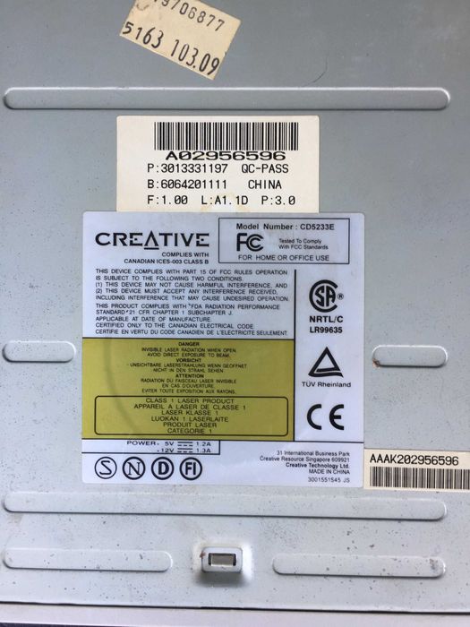 DVD de marca Creative para computadores