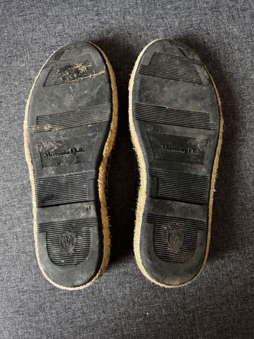 Шкіряні плетені стильні еспадрильі Massimo Dutti