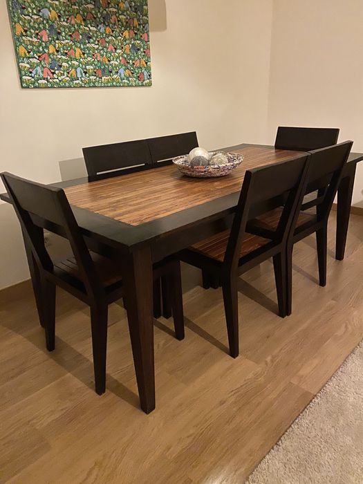 Mesa sala + 6 cadeiras