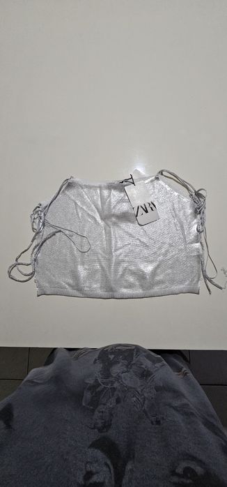 Top Prateado da Zara