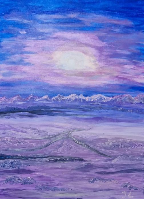 Pintura "Antártica" Iryna Lyashenko  Tela 50 x 70, Acrílico