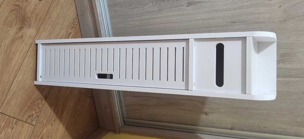 Szafka łazienkowa regał ażurowy półka na papier 80cm biała