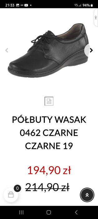 Półbuty WASAK 38