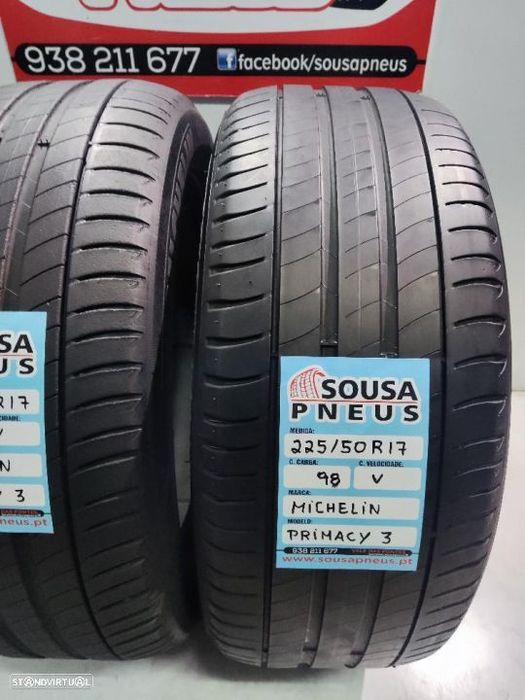 2 pneus semi novos 225-50r17 michelin - oferta dos portes 120 EUROS