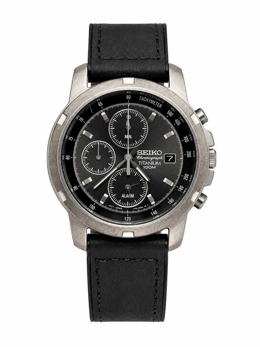 Zegarek Seiko Titanium Chronograph 7T62-0BED Alarm Tytan