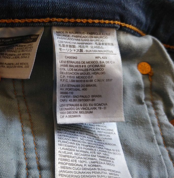Spodnie męskie jeans Levi Strauss