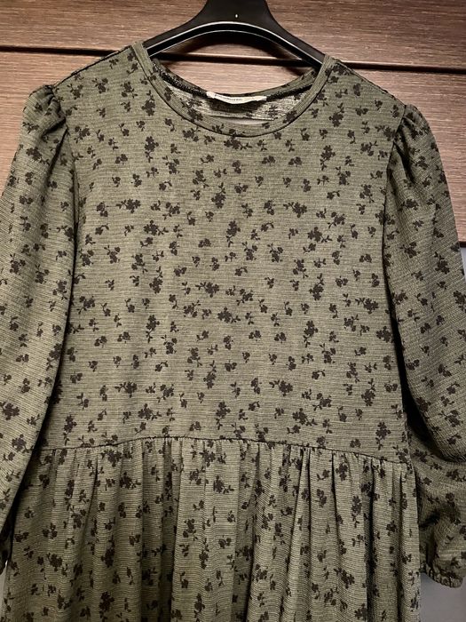 Sukienka midi, khaki, stradivarius s