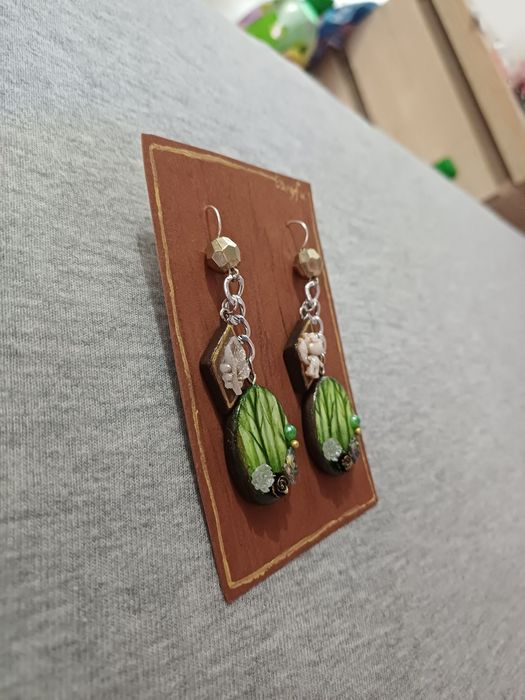 Handmade kolczyki Forest aesthetic