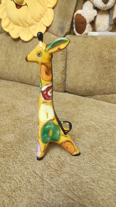 Кот Базилио винтажная игрушка 1950-х годов . Жираф Конаковский фарфор
