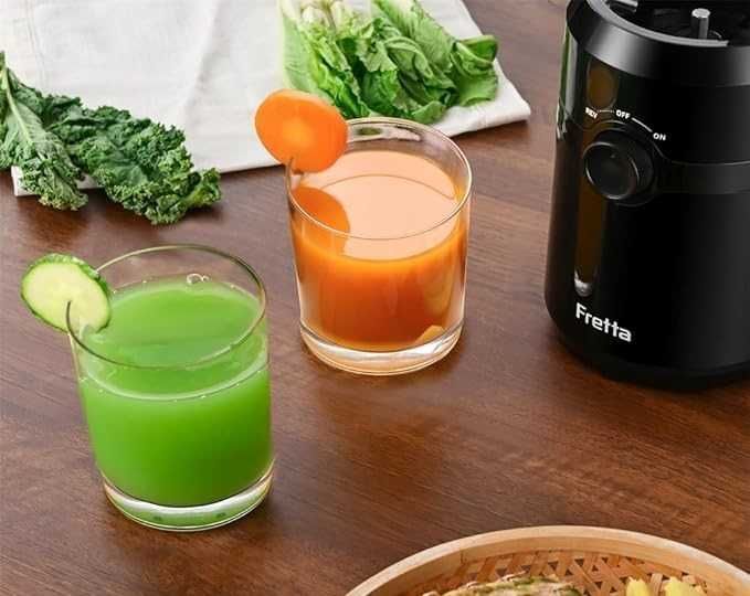 Wolnoobrotowa Wyciskarka Do Soków Napojów Fretta 200W 1L BPA Free