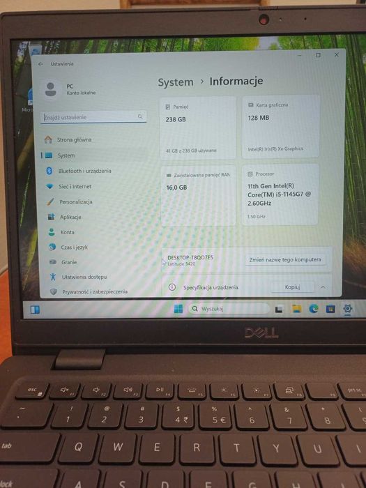 Laptop Dell 3420 14" Intel Core i5 16GB 256GB