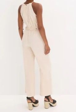B.P.C beżowy kombinezon wiązany wiskozowy 44.