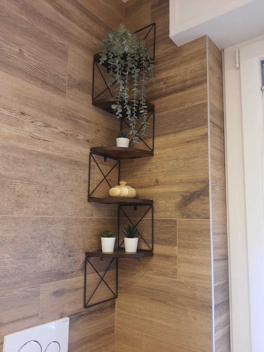 Loftowa narożna kwietnik dekoracja ścienna półka 5 poziomów