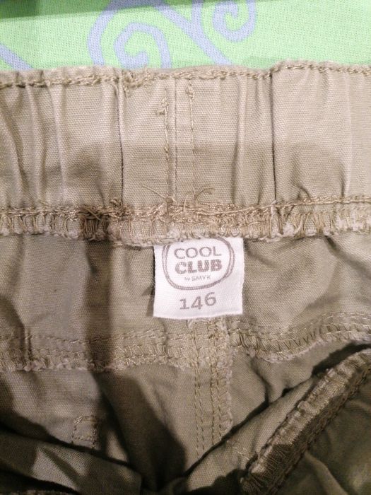 Spodnie chłopięce 146 zielone stylowe