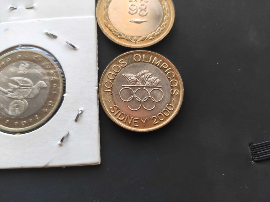 7 moedas de 200$ Bimetálicas Comemorativas – Várias #1 (RESERVADA)