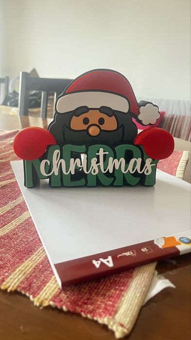 Placa de decoração - MERRY CHRISTMAS