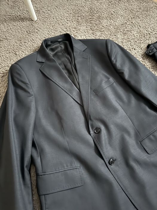 Garnitur męski komplet marynarka spodnie 100% wełna cotton