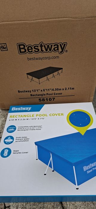 Cobertura Piscina Rectangular 412cmx210cm - Novo