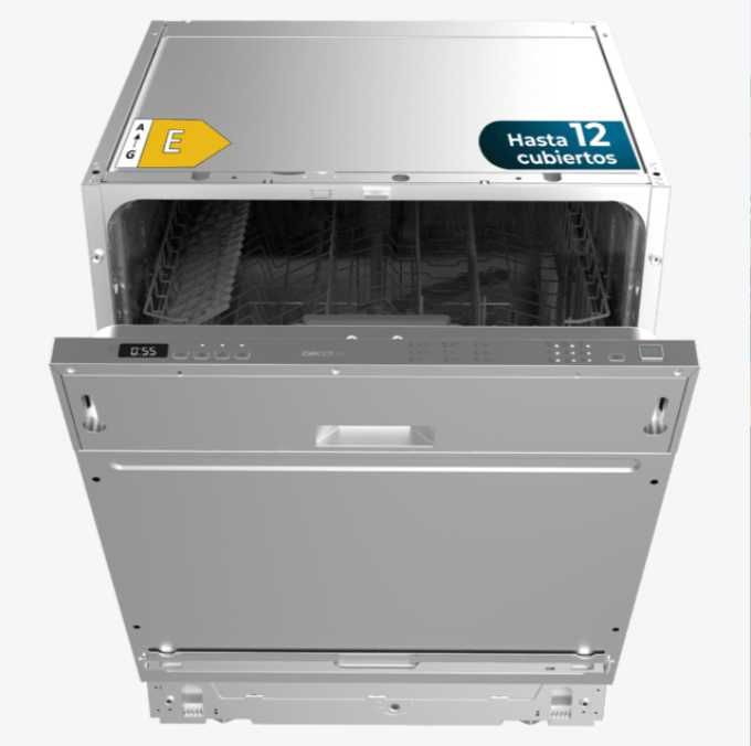Bolero Aguazero 6102 Full-BI E Máquina de lavar louça de encastrar Bolero, 60 cm, 12 serviços e 7 programas com início retardado.