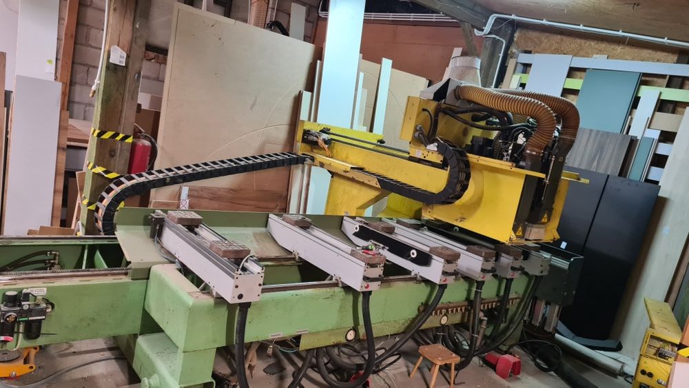 Pakiet maszyn piła formatyzerka numeryczna dwa odciagi cnc weeke bp12