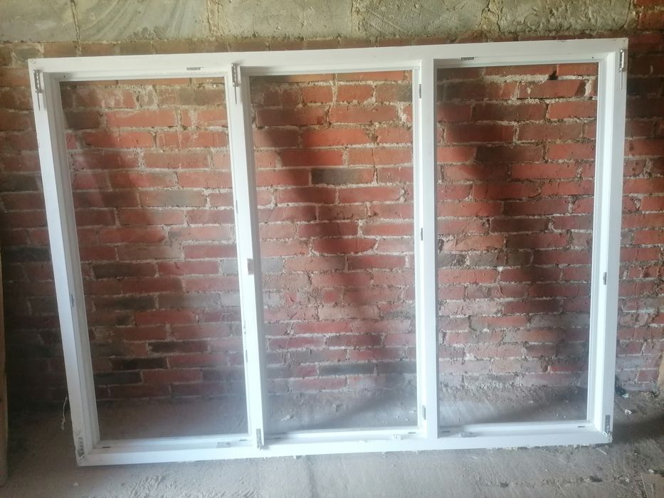 Okno trzykwaterowe z demontażu 205x149