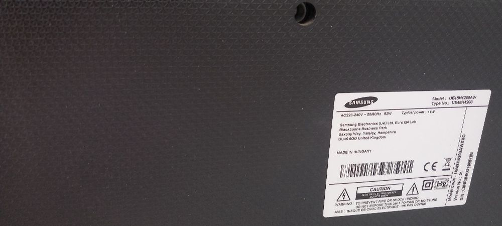 TV Samsung preta.
