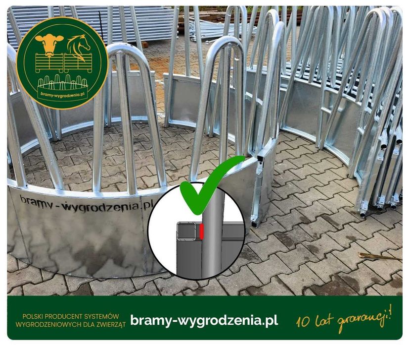 Pasnik 12 stanowiskowy, karmnik na bele, bardzo mocny 165 kg