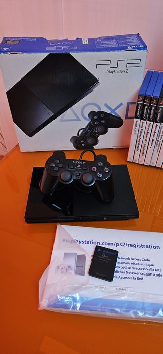 Pack PlayStation 2 caixa completa  + Demos e DVDs + jogos  volante psx